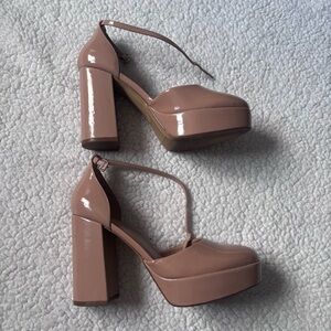 Target a New Day Tan chunky Platform Heels 9 1/2